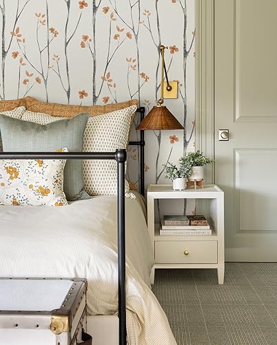 Miniatura 3 de Timeet Papel tapiz autoadhesivo autoadhesivo para despegar y pegar, diseño floral, diseño de árbol, papel de contacto extraíble, de 16.14 x 118.11