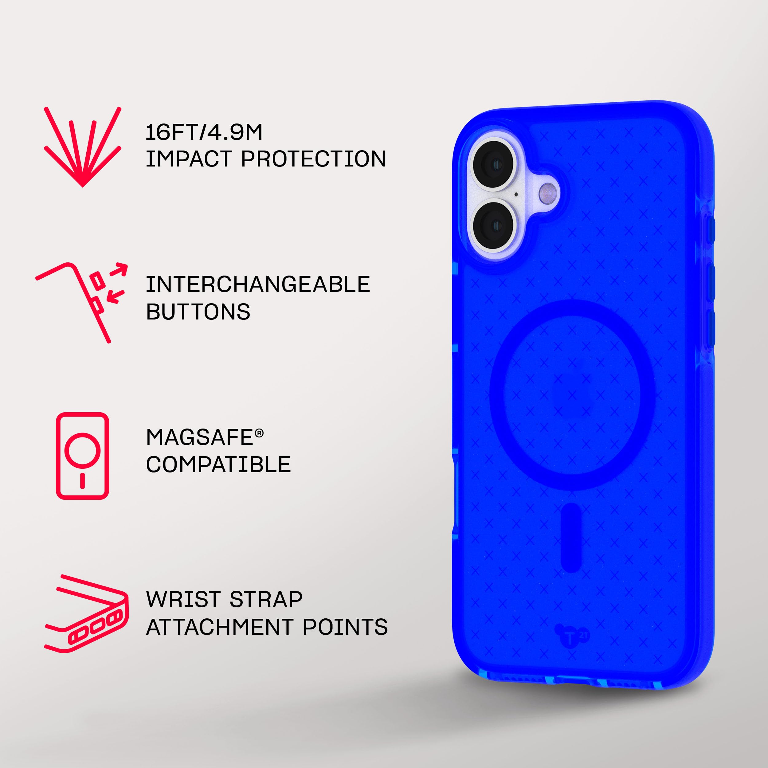 Amazon.com: Tech21 EvoCheck for iPhone 16 Plus - Compatible with