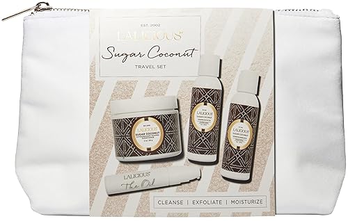 Miniatura 2 de LaLicious Sugar Lavender - Juego de viaje  exfoliante de azúcar batido gel de duchabaño de burbujas mantequilla corporal y aceite corporal en una