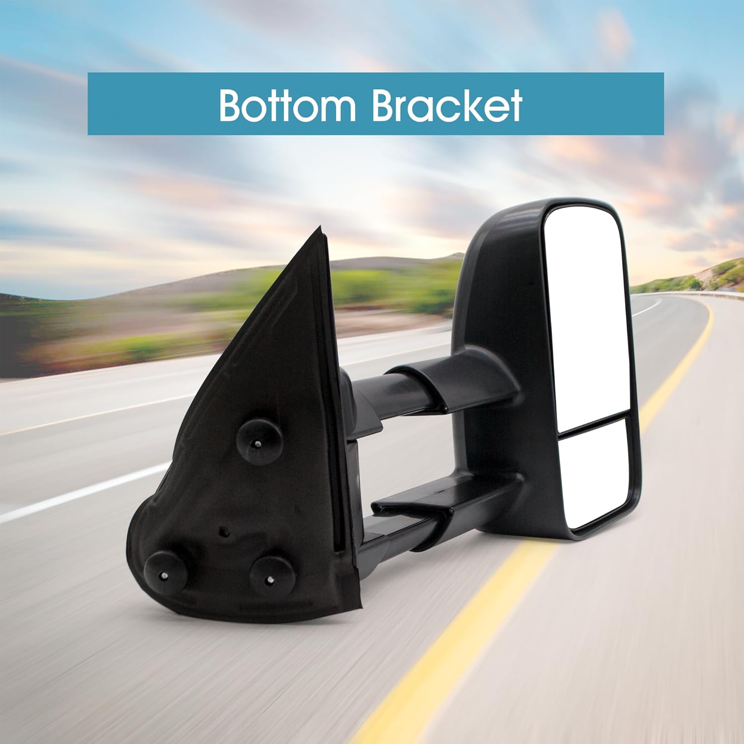 BOOLEE Towing Mirrors compatible with 1999-2006 Chevy Silverado 1500 2500 3500 GMC Sierra Yukon Tahoe Manual Adjust Mirror Glass Manual Flip Up Pickup Truck LH RH Black