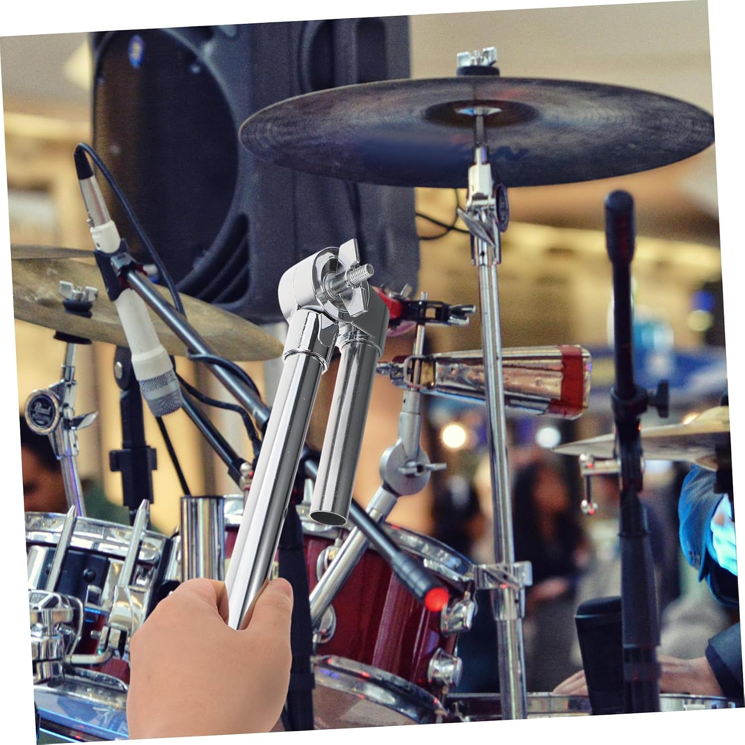 SHOWERORO Drum Mount Bracket for Percussion Instruments Lightweight and Snare Drum Holder Easy Installation Single Arm Clamp for Student Musicians and Professionals