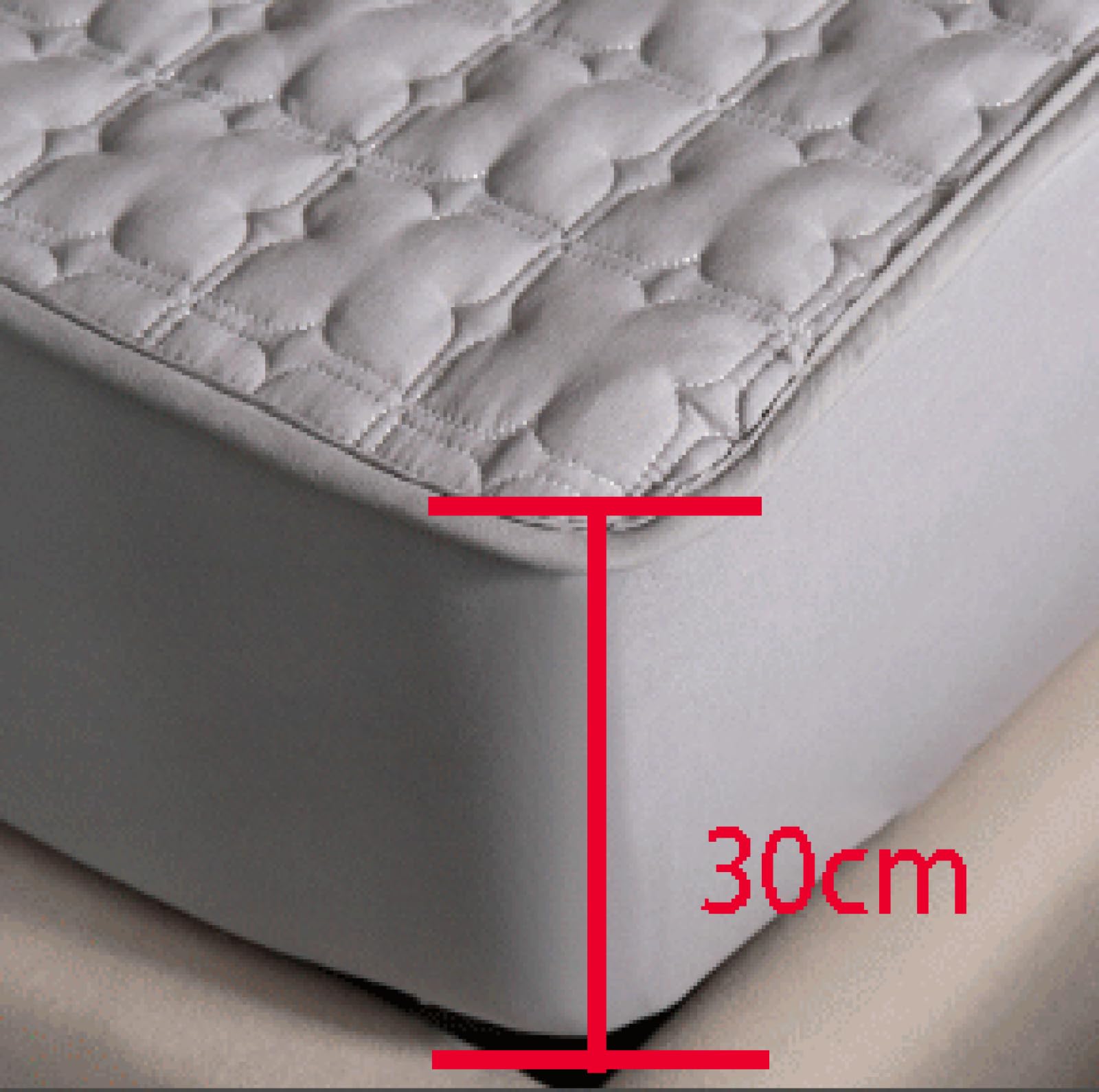 FCLDESHOP Plusieurs Tailles et Couleurs Disponibles,Draps-Housses en Pur Coton matelassé épais et antidérapant, surmatelas de Couleur Unie pour Chambre à Coucher, hôtel, Violet, 180 x 220 cm + 30 cm