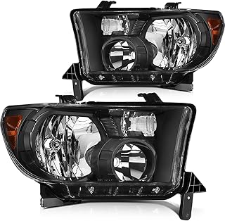 ECCPP Headlight Assembly For Toyota Sequoia 2008-2017 For Toyota Tundra 2007-2013 Driver and Passenger Side Headlamps