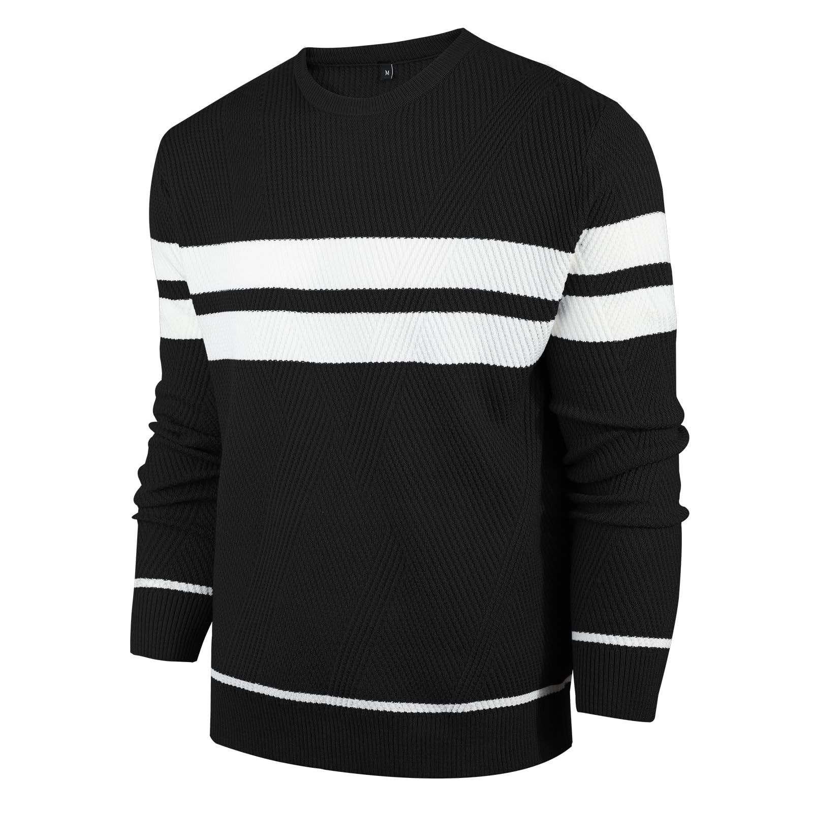 Genfien Maglione Uomo Invernali Maglia Girocollo Knit Crew Maglia Maglione Pullover a Manica Lunga Invernale Tenere Caldo