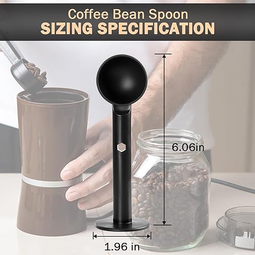 Miniatura 6 de Cuchara de café expreso 2 en 1  Repuesto para Delonghi 7313286119 y para Mr. Coffee BVMC-ECMP1000, cuchara de tamper herramienta de té para café en