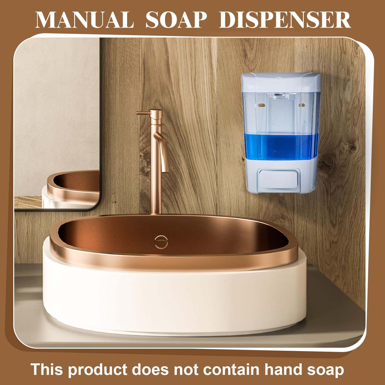 Hushee 2 dispensadores de jabón comerciales montados en la pared, contenedores dispensadores de jabón manual de 33.8 onzas, 1000 ml, dispensador de jabón de mano de plástico para baño, cocina, hotel,