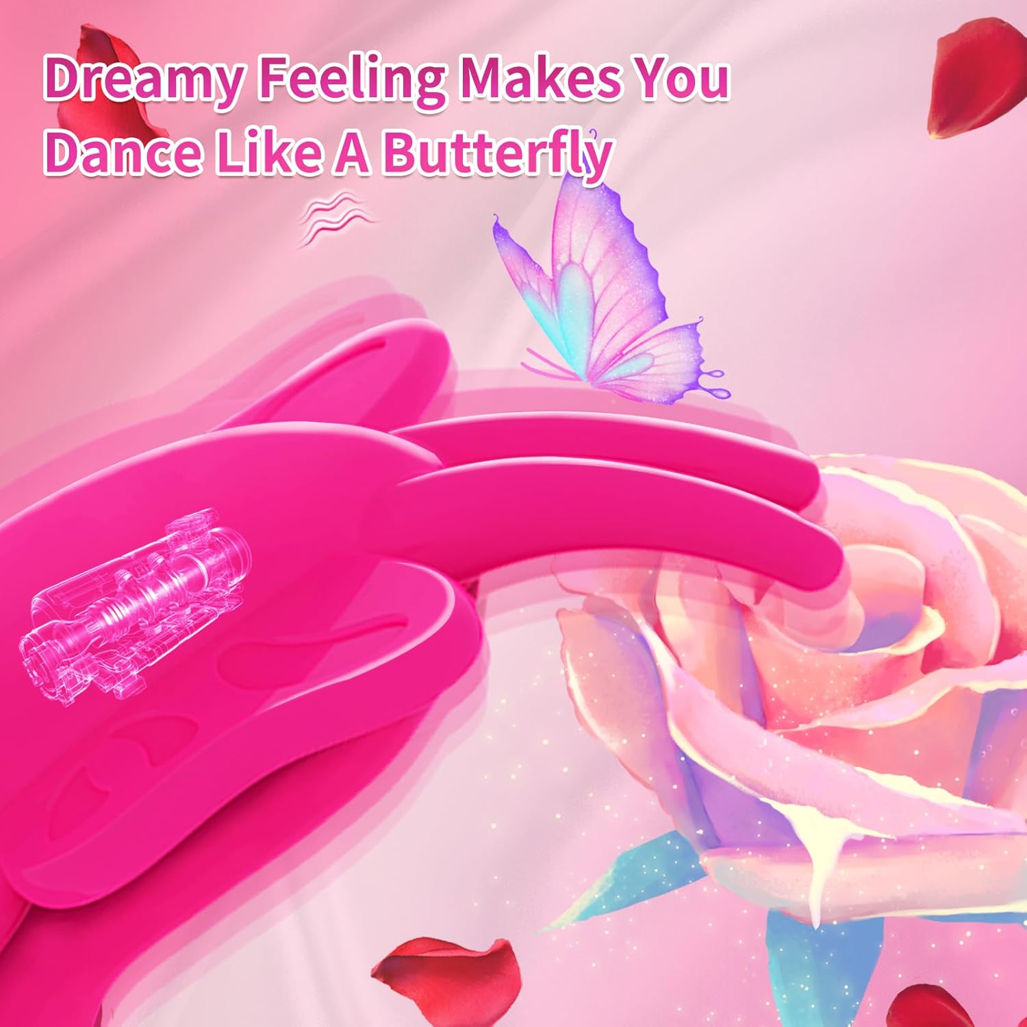 Wearable Panty Vibrator Dildo Butterfly Sex Toys for Women, Remote Control G Spot Flapping Vibrators with 9 Flapping 9 Vibrating Modes Dildo for Clitoral Nipple Stimulation Couples Adult Sex Toys