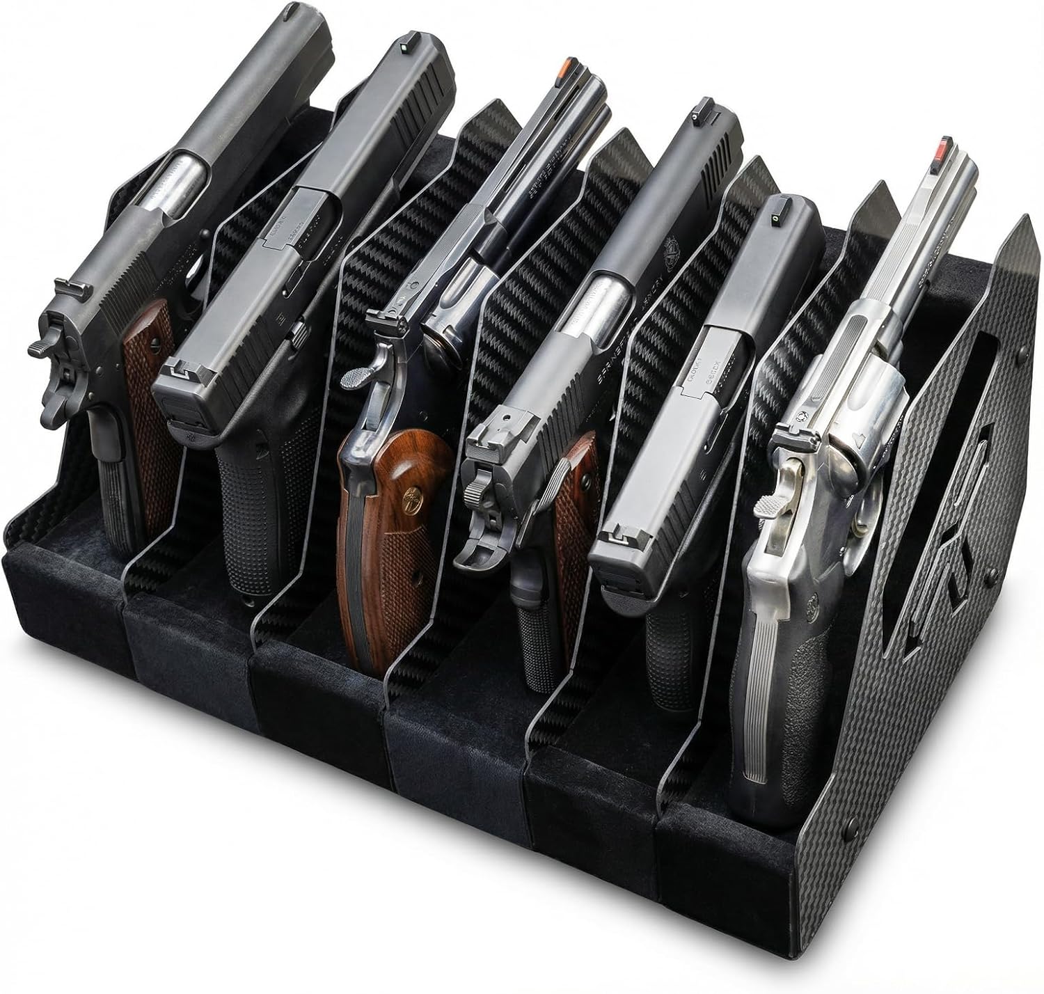 Real Carbon Fiber 6-Slot Pistol Rack