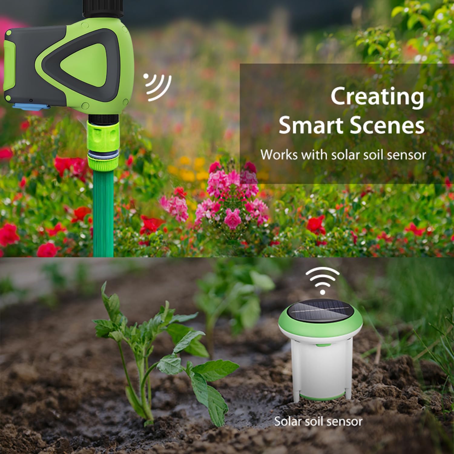Komputer nawadniający Wi-Fi: inteligentny timer nawadniania z aplikacją Tuya, opóźnienie deszczu, automatyczny timer podlewania do ogrodu, na balkon, kompatybilny z Alexa i Google Assistant