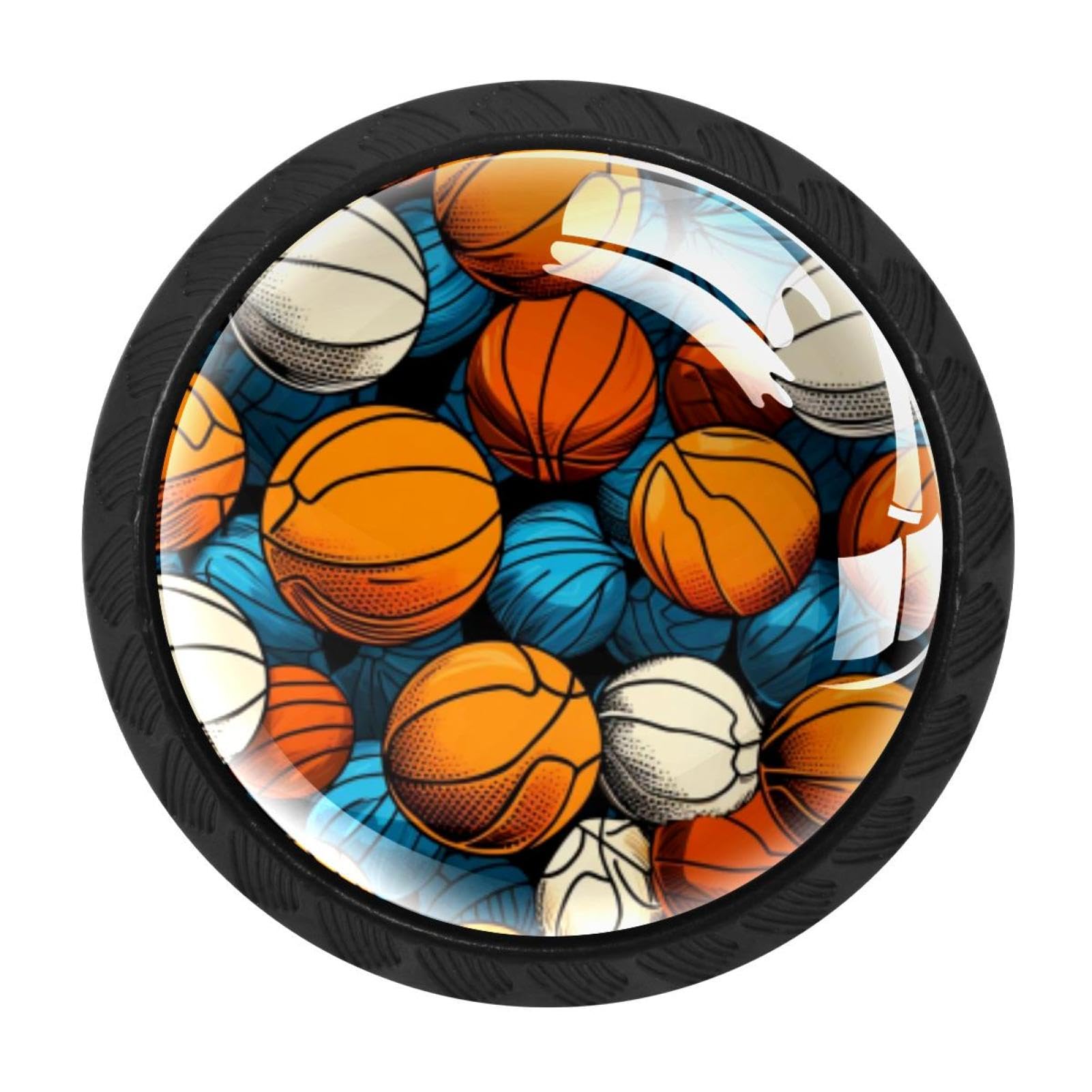 Chenzzzz Multicolored 02 4 Pack Basketball Kitchen Cabinet Knobs Drawer Knobs Door Dresser Handles For Personalized Gifts Great For Any Occasion