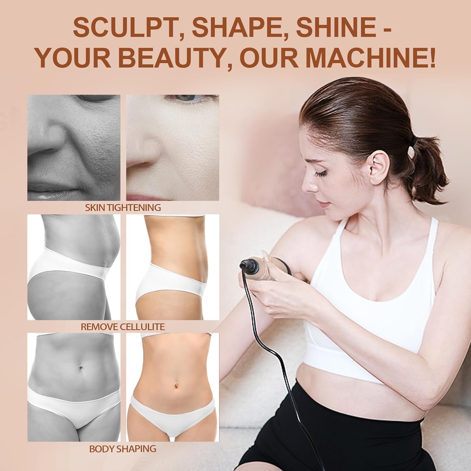 Cellulite Massage Tool Body Sculpting Machine Whole Body Cellulite Remover Ideal Gift for Wife Mom Suitable for Hip, Belly, Neck, Leg, Arm - Image 4