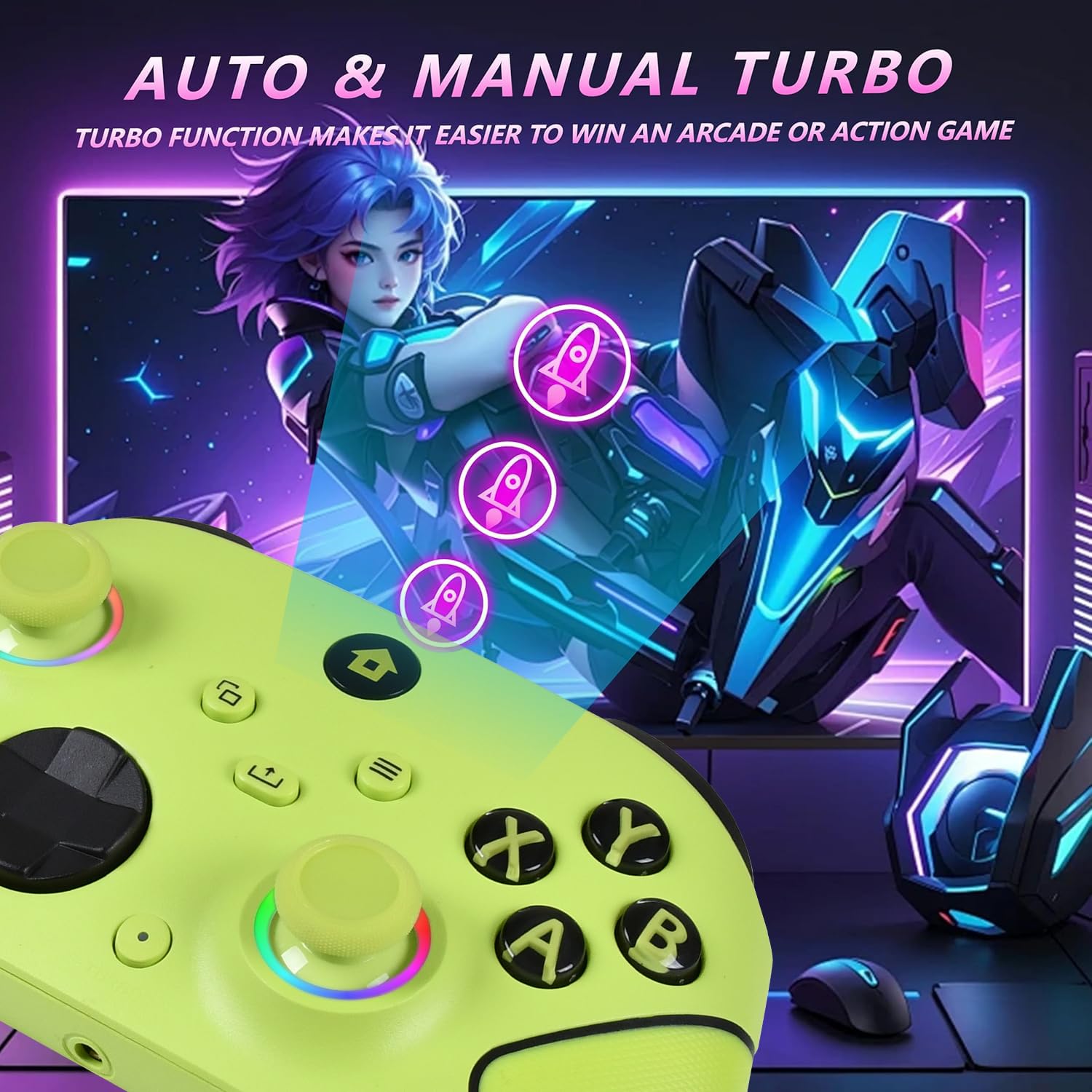 Lampelc Xbox One Controller, Xbox Wireless Controller für Xbox Series X&S/Xbox One/Elite/Windows 7/8/10