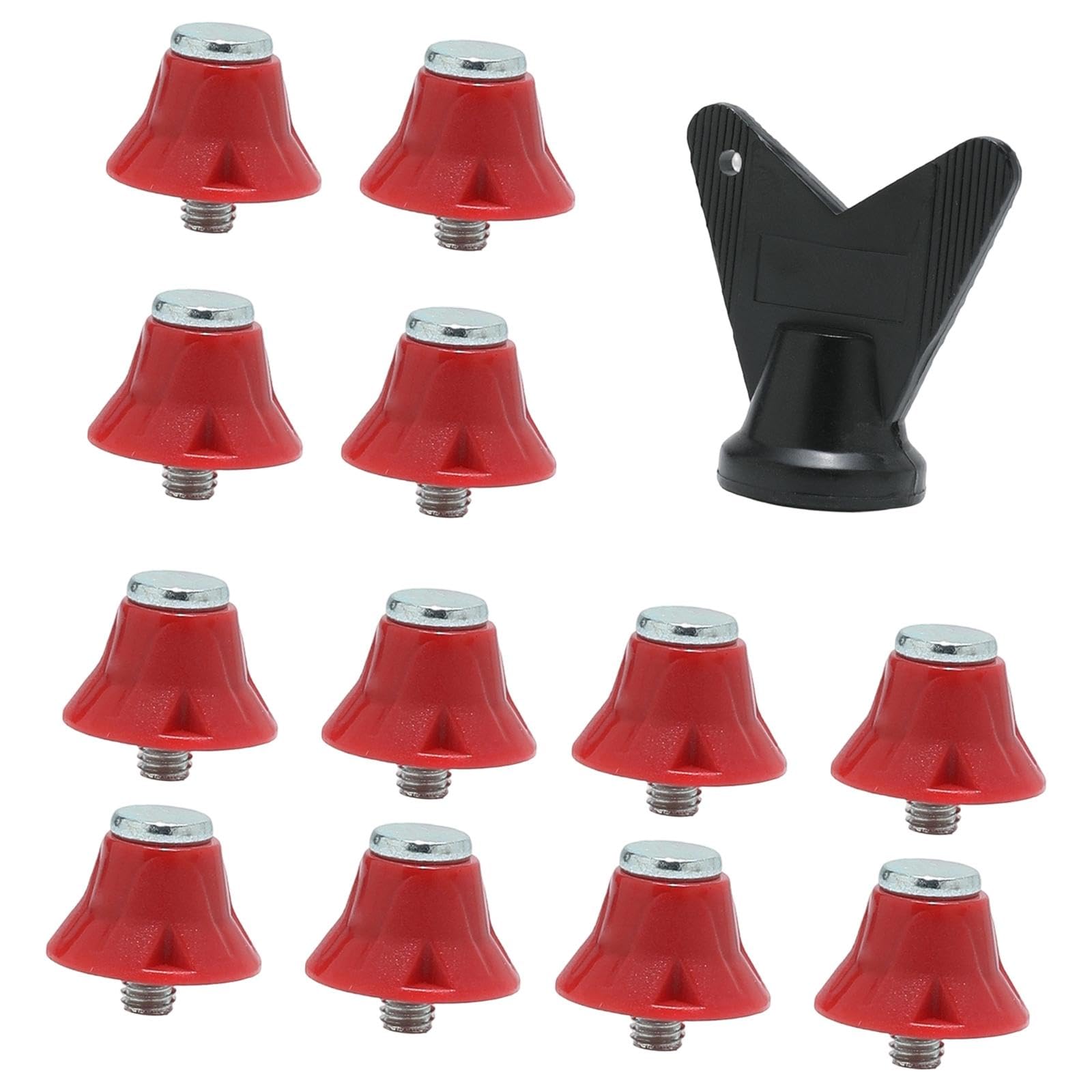 12Pcs Soccer Shoe Spikes 13mm Replacement for Indoor Outdoor Sports Training Red-image-42