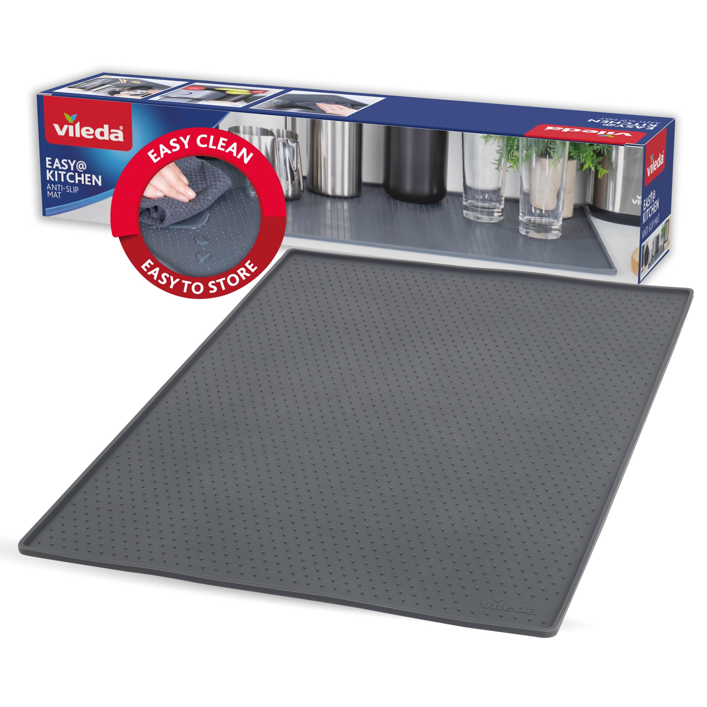 MEJAE Tappetino In Silicone Per Cucina | Lavabile E Antiscivolo, 43x33 Cm, Resistente Al Calore Grigio