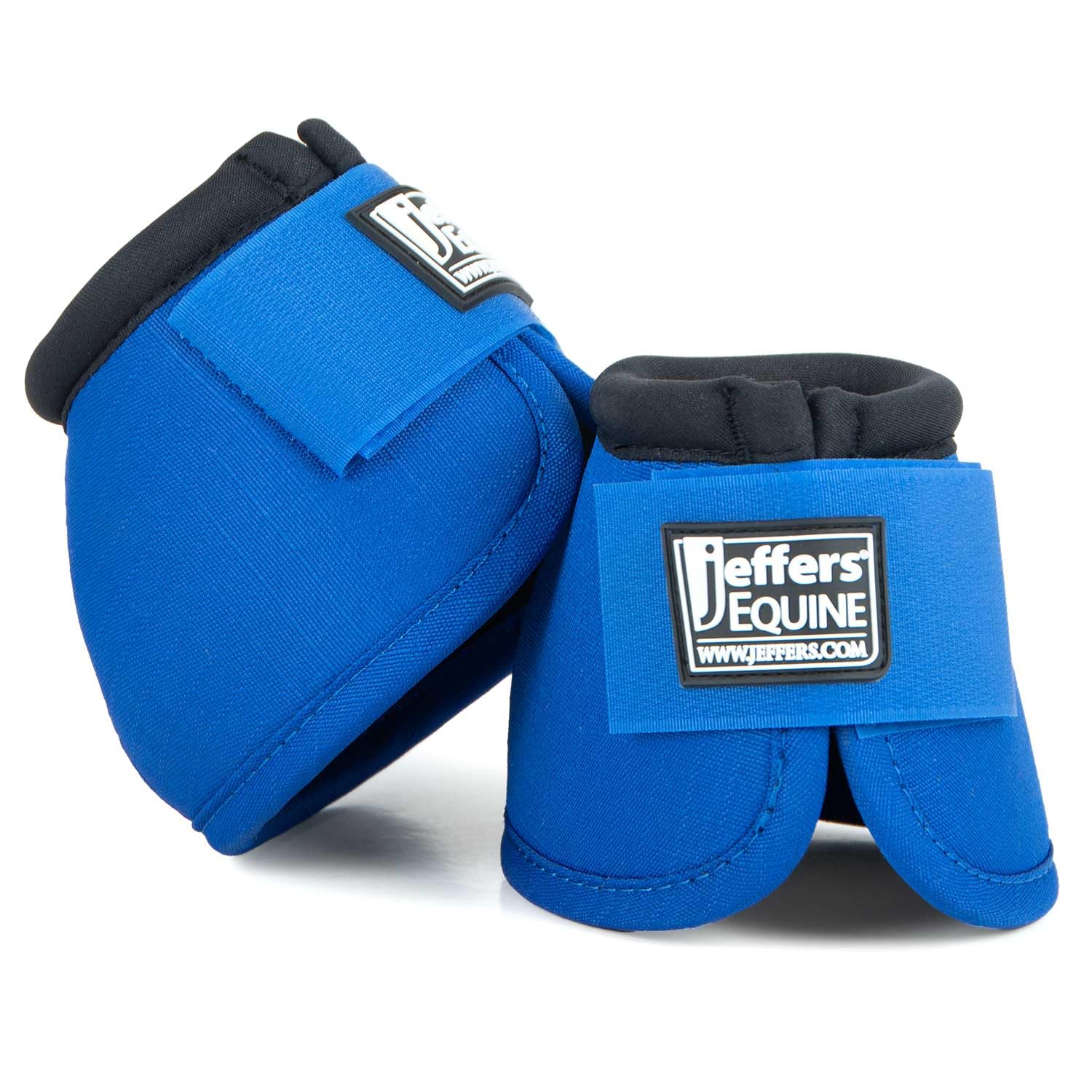 Jeffers Equine No Turn Bell Boots for Horses - Blue, Large | Shock Absorbing Hoof Protection | Secure Double Hook & Loop Closure, Perfect for Travel,
