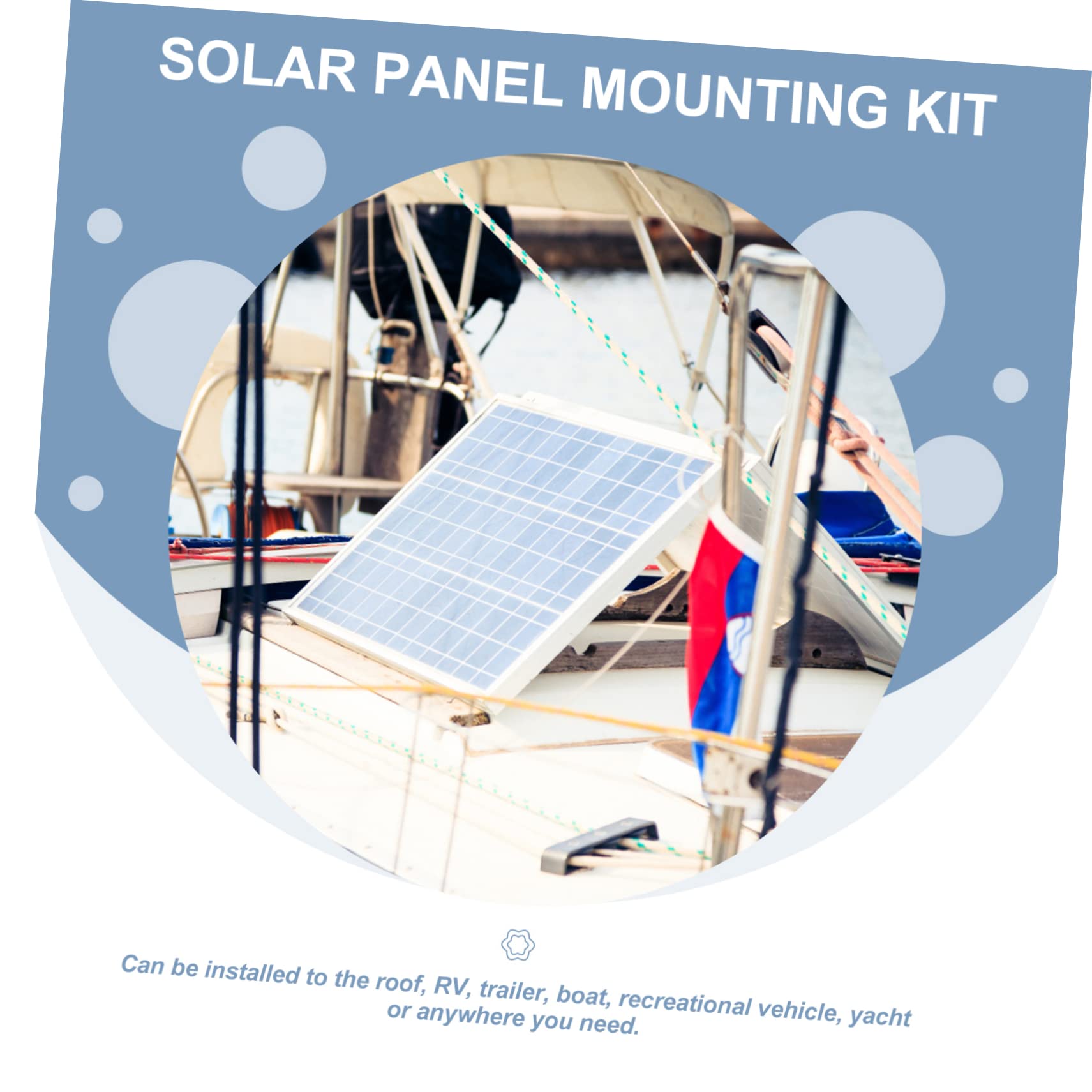 Levemolo 4 piezas Soporte Solar para Paneles Kit de Abrazaderas de Montaje para Autocaravanas y de Plástico Duradero para Instalación Techo y Vehículos