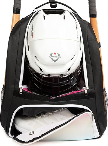 Miniatura 6 de MERALIAN Mochila de béisbol juvenil con compartimento para zapatos bolsa de béisbol para béisbol equipo y equipo de sóftbol para jóvenes y adultos