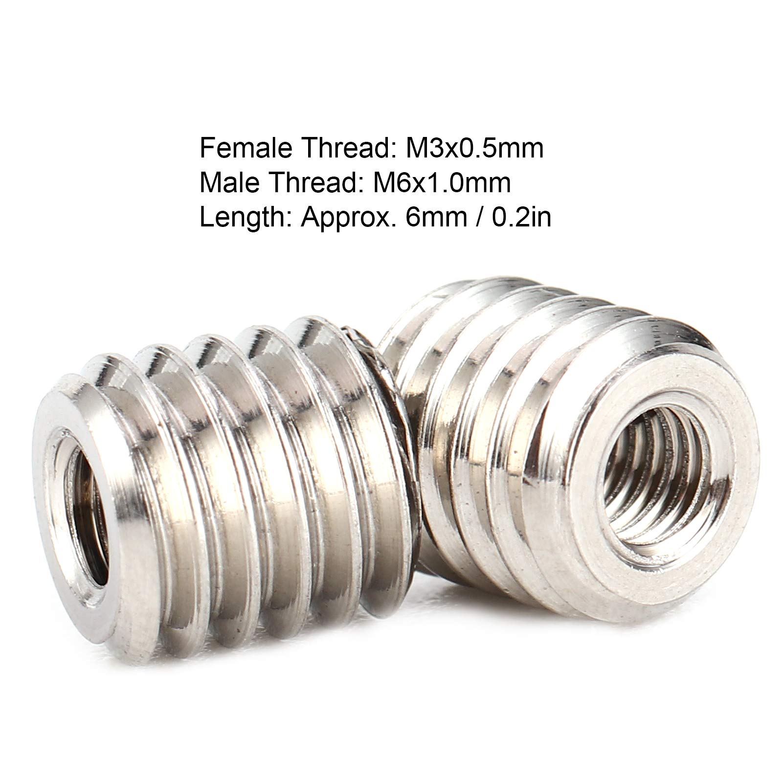 Respicefinem 10Pcs Stainless Steel Male Female Thread Inserts Reducing Nut Repair Tool Ideal for Aviation Automobiles Steam Turbines Electronics and More