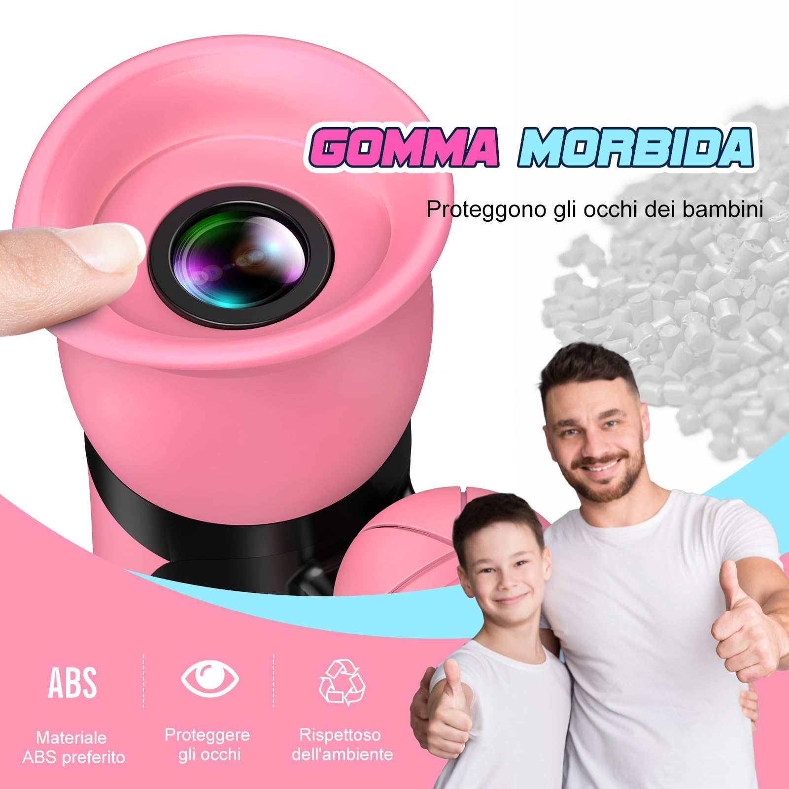 Upgrade Impermeabile Compatto Binocolo per Bambini - 8x21, All'aperto Idea Giocattoli Regalo