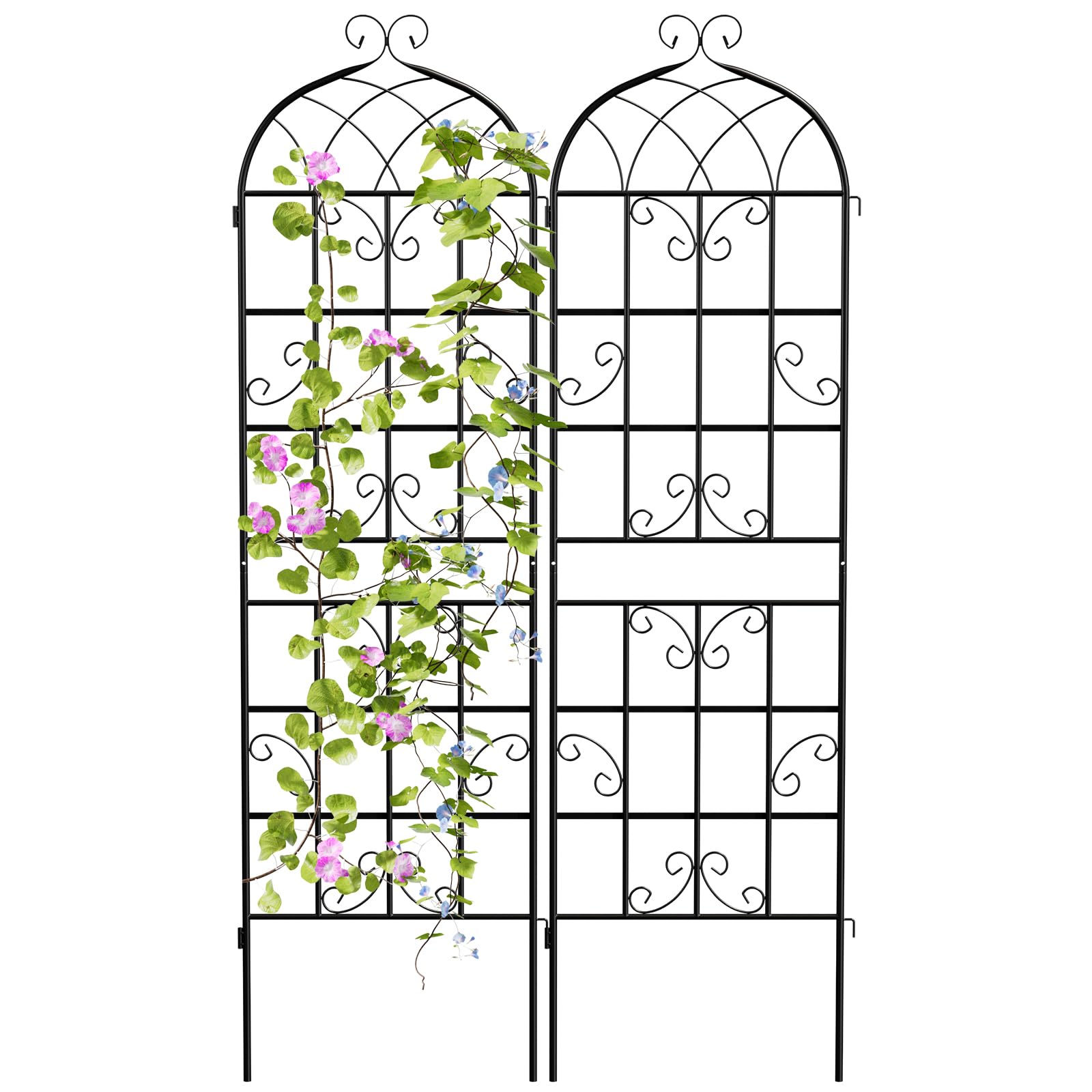 The Fellie Garden Trellis For Climbing Plants, Metal Plant Supports Perfect For Outdoor Climbing Plants, Flowers, Vegetables & Vines, Trellis Fence Panels For Patio Lawn Wall Decor, 2 PCS, 50 * 180CM