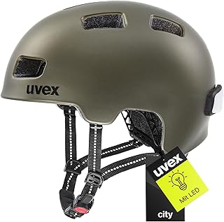 uvex Unisex Adult City 4 Bicycle Helmet, Green Smoke Matt, 58-61 cm