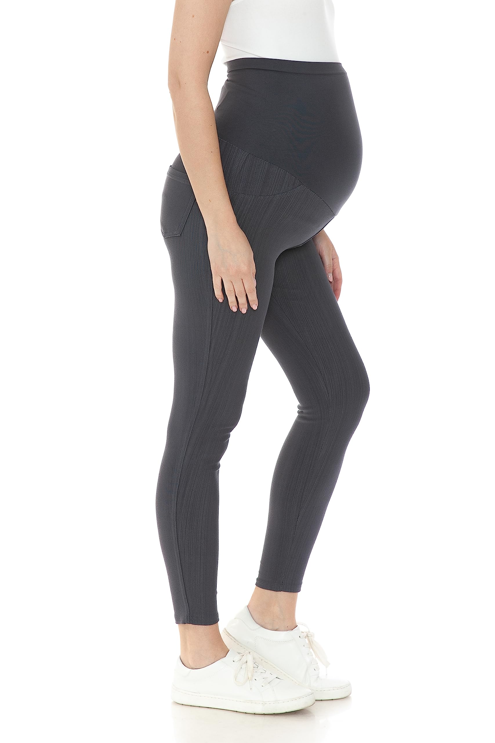 Leggings Depot Jeans premaman da donna con tasche, comodi, elasticizzati, per gravidanza, Jeggings in denim
