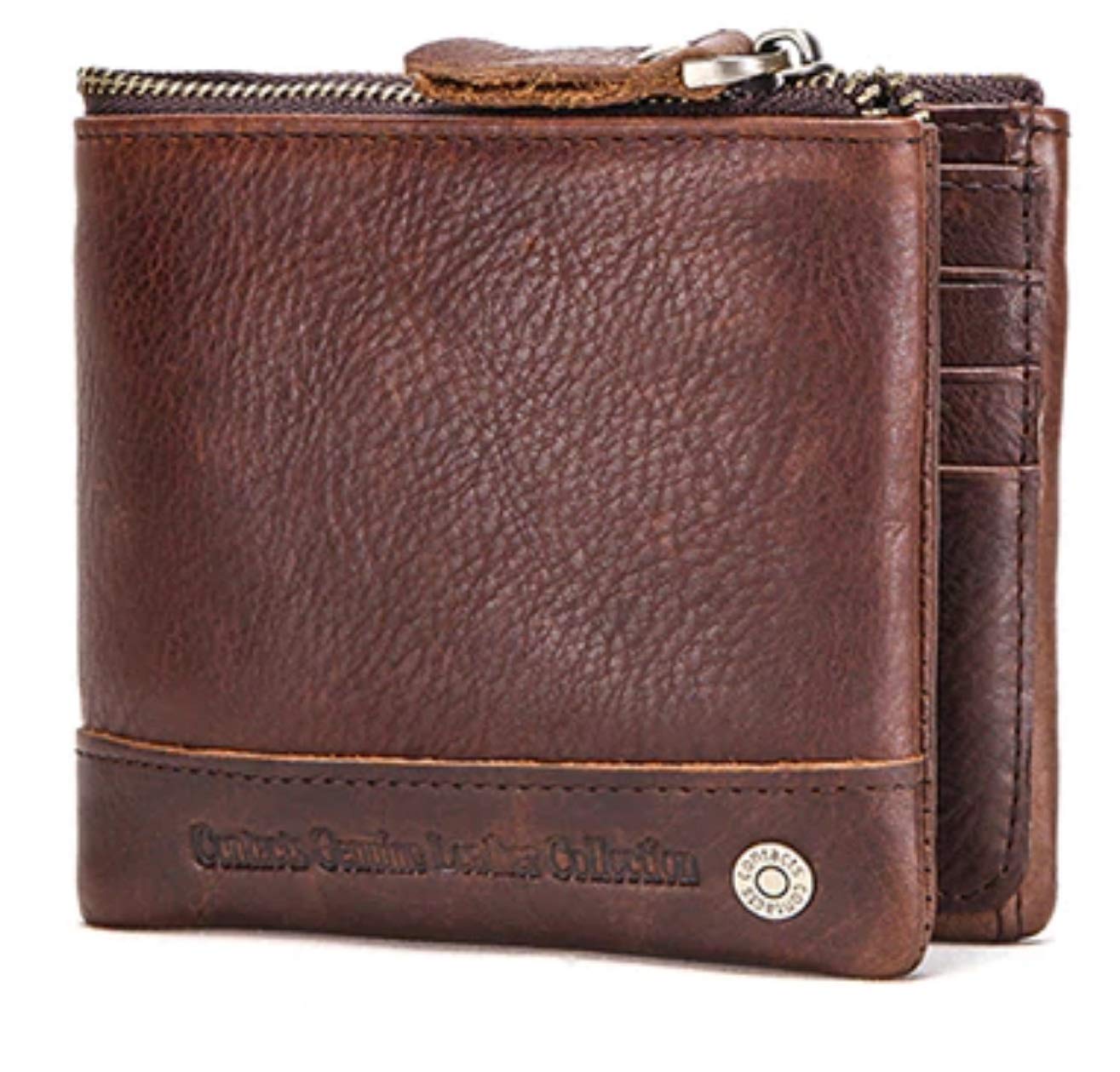 Sponsored Ad - Men's Genuine Leather Wallet | RFID Blocking Wallet for Men| 14 Card Slots, 1 Zip Closure Currency Compartment (Choco Brown)