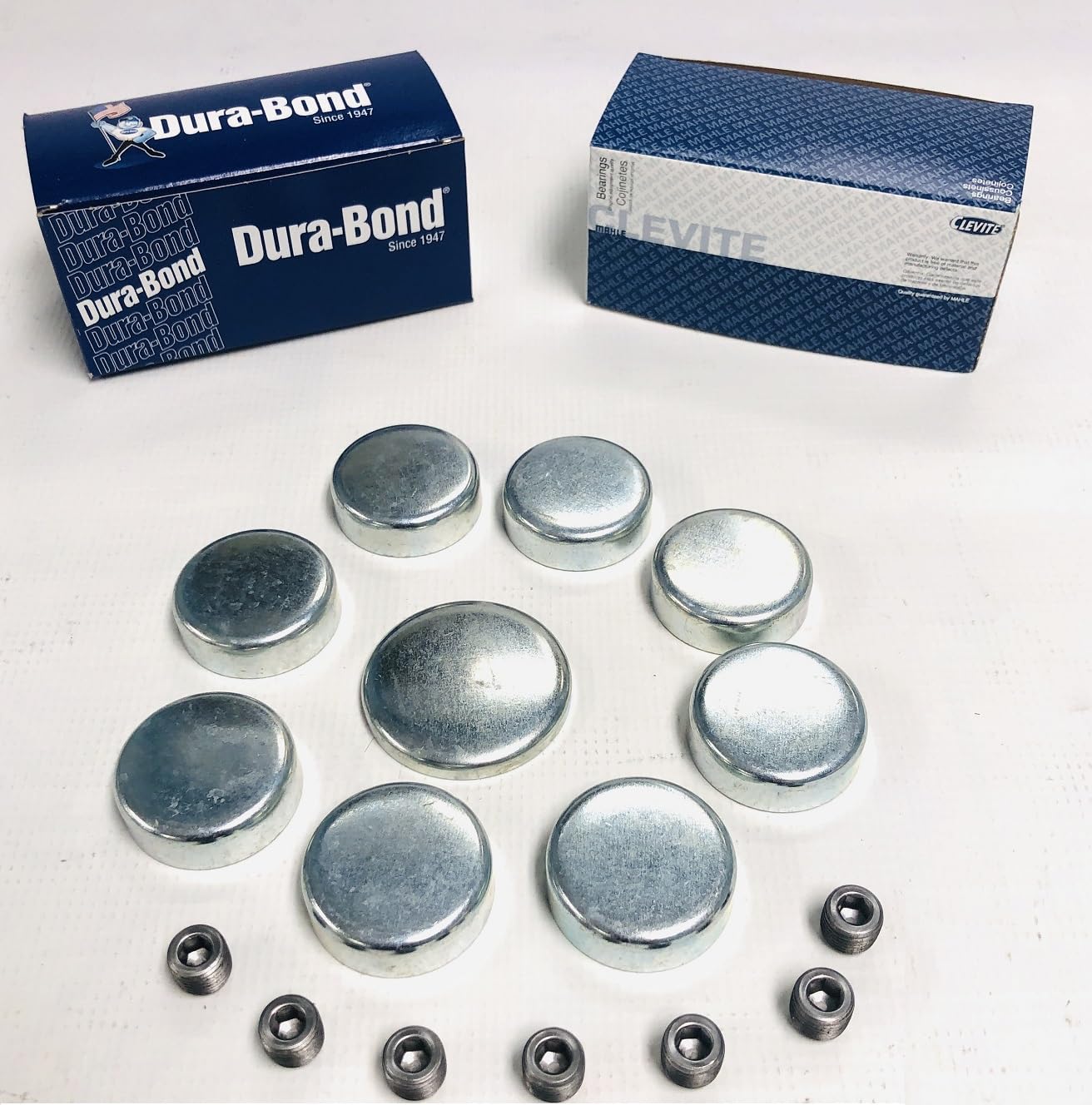 Steel Freeze Plugs and camshaft Bearings to prep Your Block