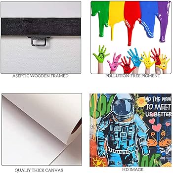 宇宙飛行士の猿 グラフィックアート ポスター 607mm×607mm 宇宙