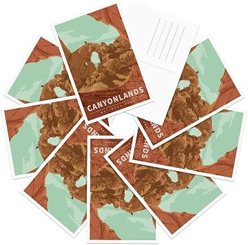 gaeaverse Canyonlands National Park Vintage Postcards 9pc/Set U.S. National Parks Greeting Cards for Business World Travel Landscape Postcard