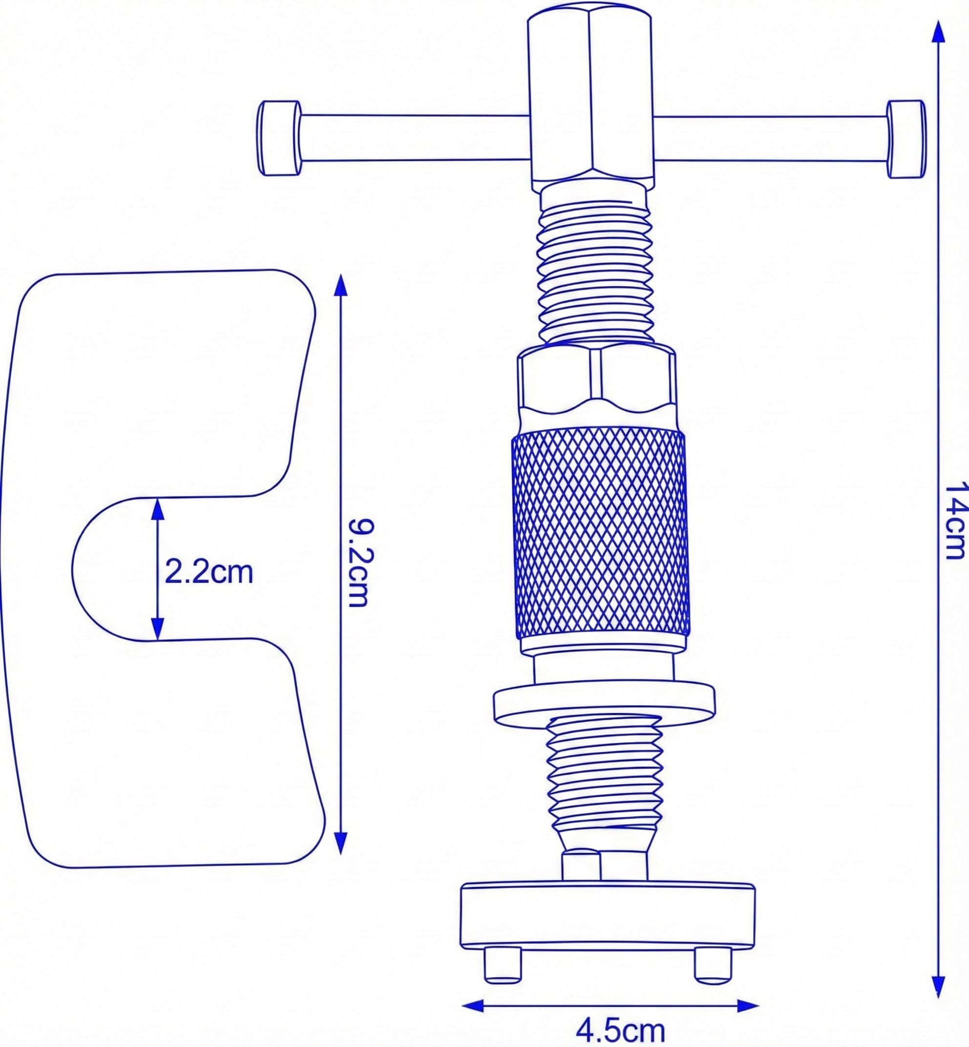 Pistone Ganascia Freno Vento-retro Avvolgimento A Bocca Doppia Utensile Per Ford Audi VW 449773