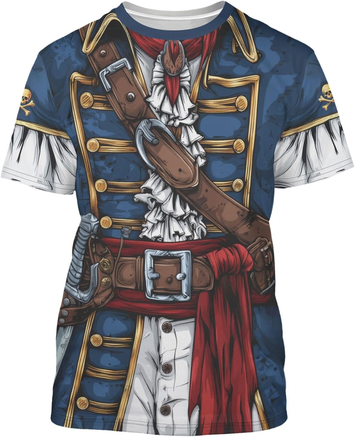 Men’s Halloween Costume T Shirt 3D Graphic Tee Funny Short Sleeve Crew Neck Shirt for Party Cosplay
