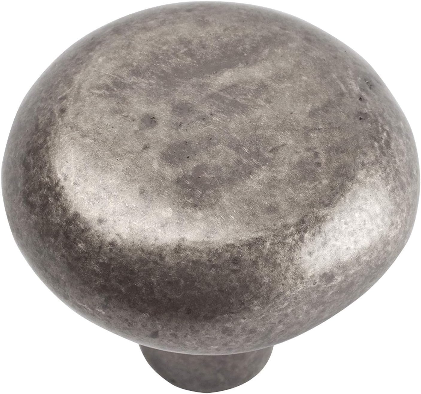 Pocomo Knob Antique Pewter - 12 Pack Designer Kitchen Handle Knobs Heavy