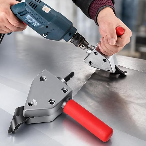 Power Sheet Metal Shear Drill Attachment, Metal Cutter Head for 12V Drills