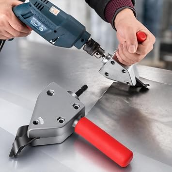 Power Sheet Metal Shear Drill Attachment, Metal Cutter Head for 12V Drills