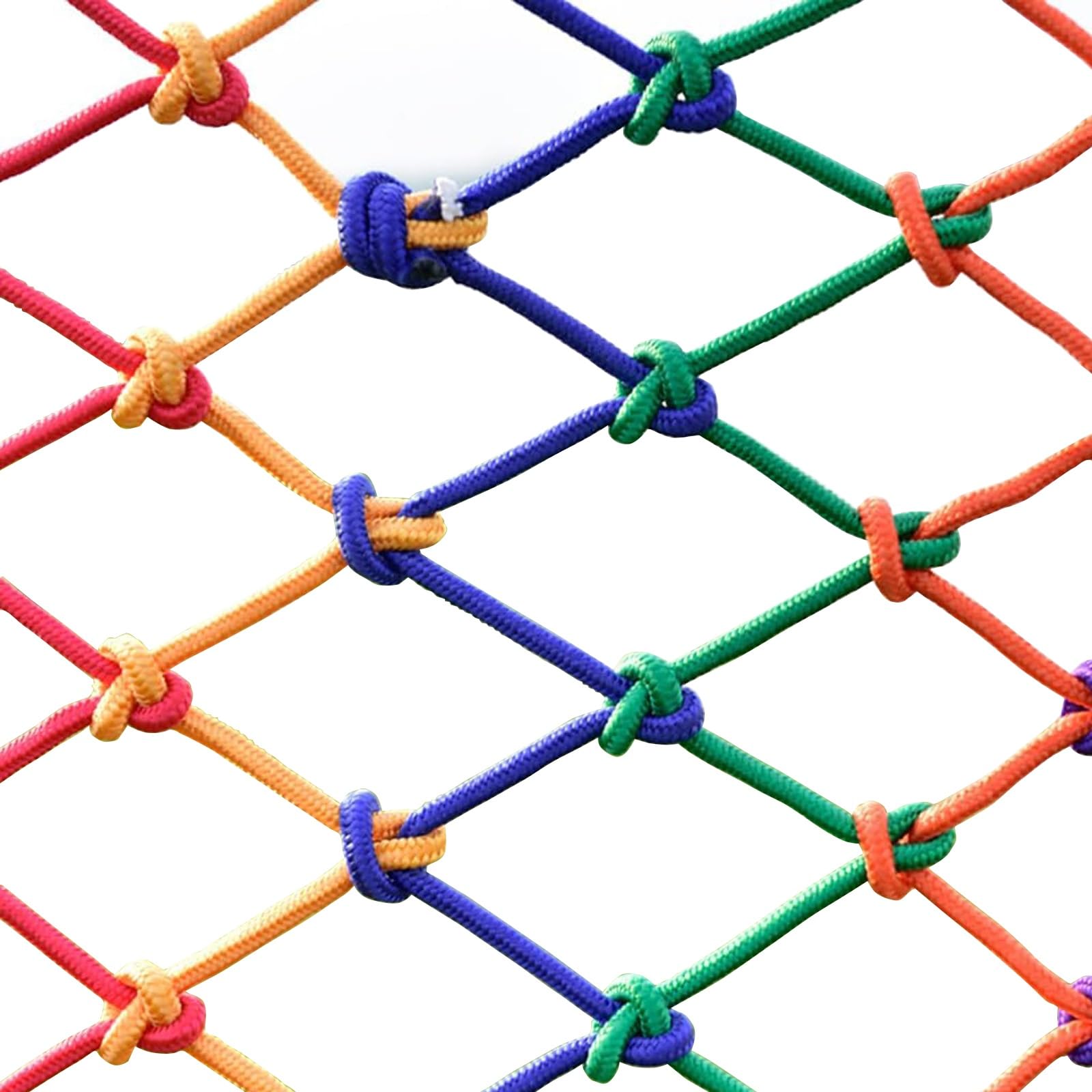 Colorful Safety Protective Net,Staircase Patio Anti-Drop Color Netting For Kids,School Stairway Fall Protective Mesh ，Nylon Anti-Fall Rope Net (Color : 4mm-4cm Mesh) (Size : 2x9m(6.5ftx29.5ft))
