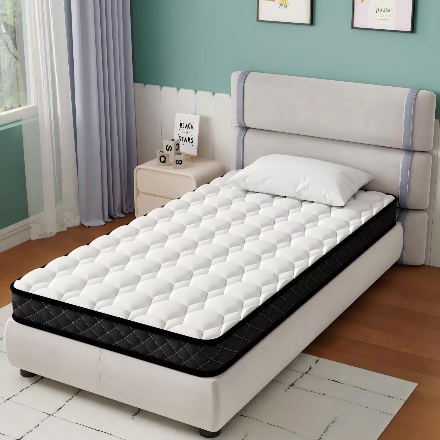 moongaze 5 Inch Twin Mattress for Kids, Cooling Gel Memory Foam Mattress in a Box, Medium Firm Support for Pressure Relief, CertiPUR-US Certified, Fiberglass-Free, 75" L x 38" W Twin 5"- Cooling Gel