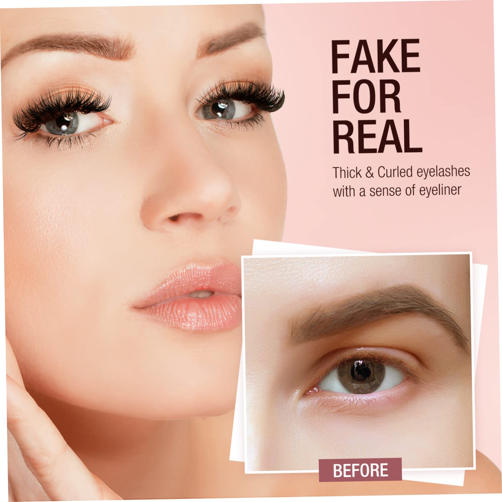 FOMIYES Paquete De 5 Pestañas Postizas Esponjosas Y Completas Naturales Para Maquillaje Cómodas Para Mujeres 7 Pares X 5