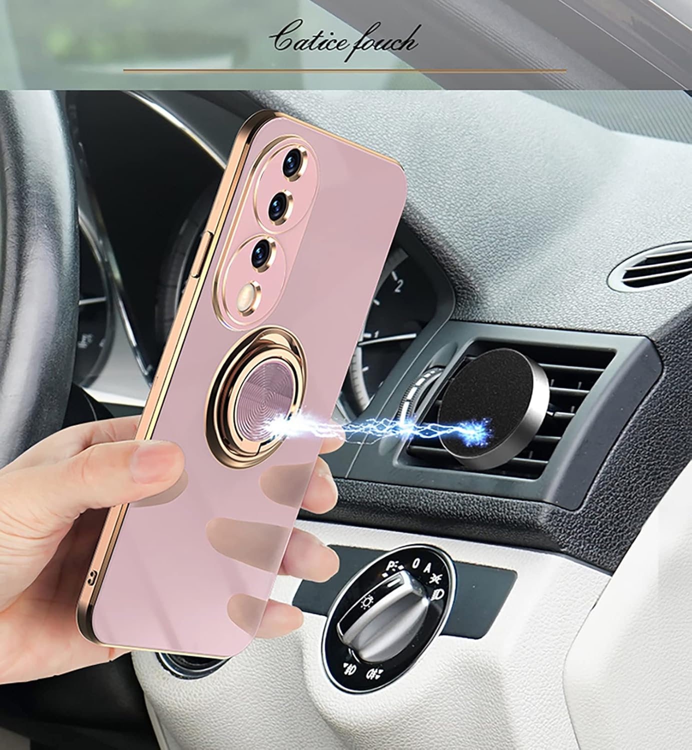 3NH Healthcare® Case for Honor 70 5G - Slim Fit (Rotating Ring Stand) (Fantastic Gold Metal Color) Silicon Soft TPU Cover (Shockproof Protection)… (Honor 70 5G, Gray) | 3NH Healthcare® Case for Honor 70 5G - Slim Fit (Rotating Ring Stand) (Fantastic Gold Metal Color) Silicon Soft TPU Cover (Shockproof Protection)… (Honor 70 5G, Gray) |