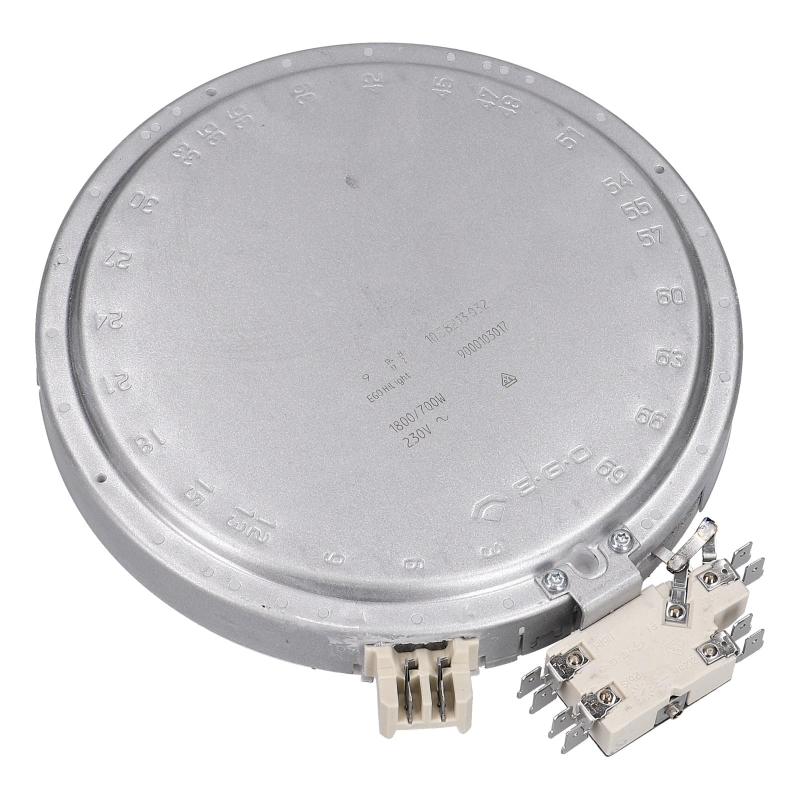 LUTH Premium Profi Parts Strahlheizkörper 2-Kreis 180/115mmø 1800/700w Ego 10.58213.032 für Kochfeld