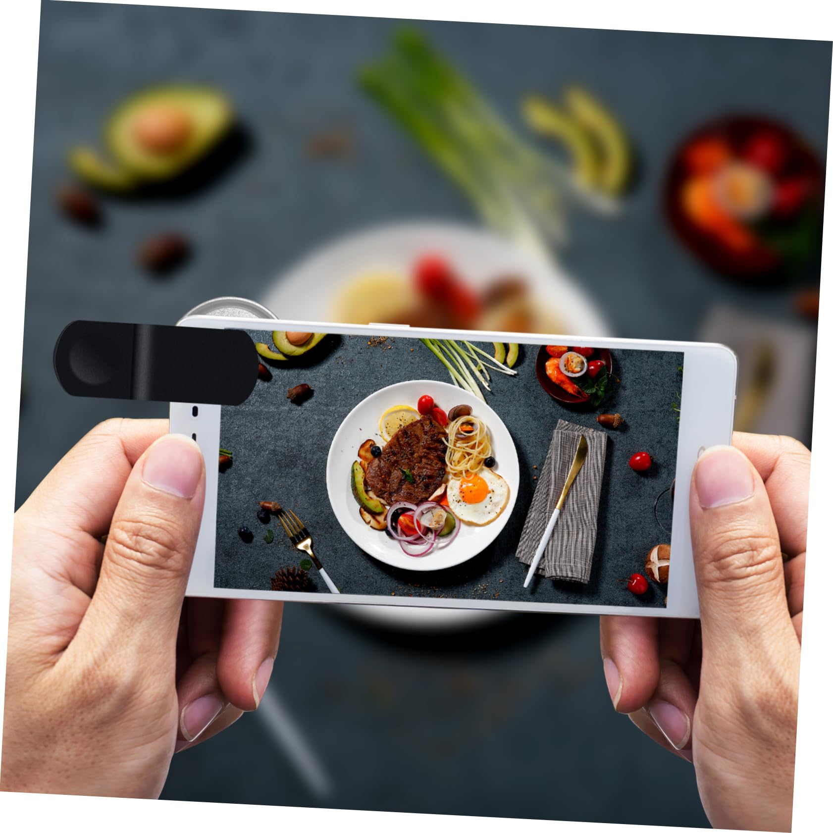 HOMSFOU Telephoto Lens for Smartphone Macro Wide Angle Mobile Phone Camera Magnifier High Definition Clip Macro Lens