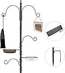 ERYTLLY Bird Feeding Station Kit Bird Feeder Poles,Premium Multi Feeder Hanging Kit with Suet Cage and Bird Bath Bird Food Finch Sock for Attracting Wild Birds and Plants,Baskets,Lanterns,Wind Chimes
