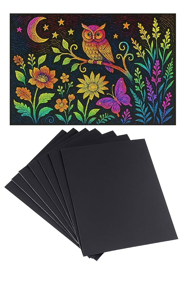 Cindy Conklin　スクラッチボード ドローイング　アートフレーム　2点 Cindy Conklin スクラッチボード ドローイング アートフレーム 2