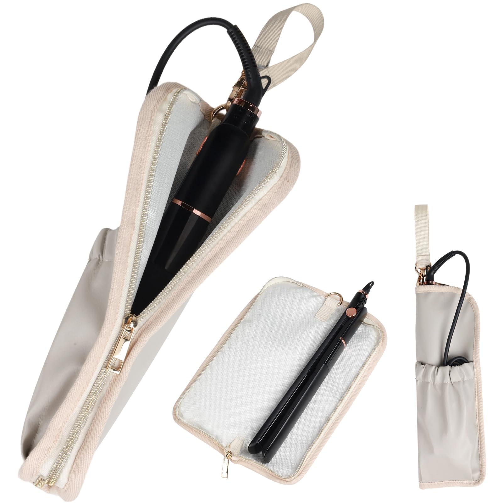 Amazon | J.K.T ヘアアイロンケース 耐熱 収納ポーチ 吊り下げ 【2025