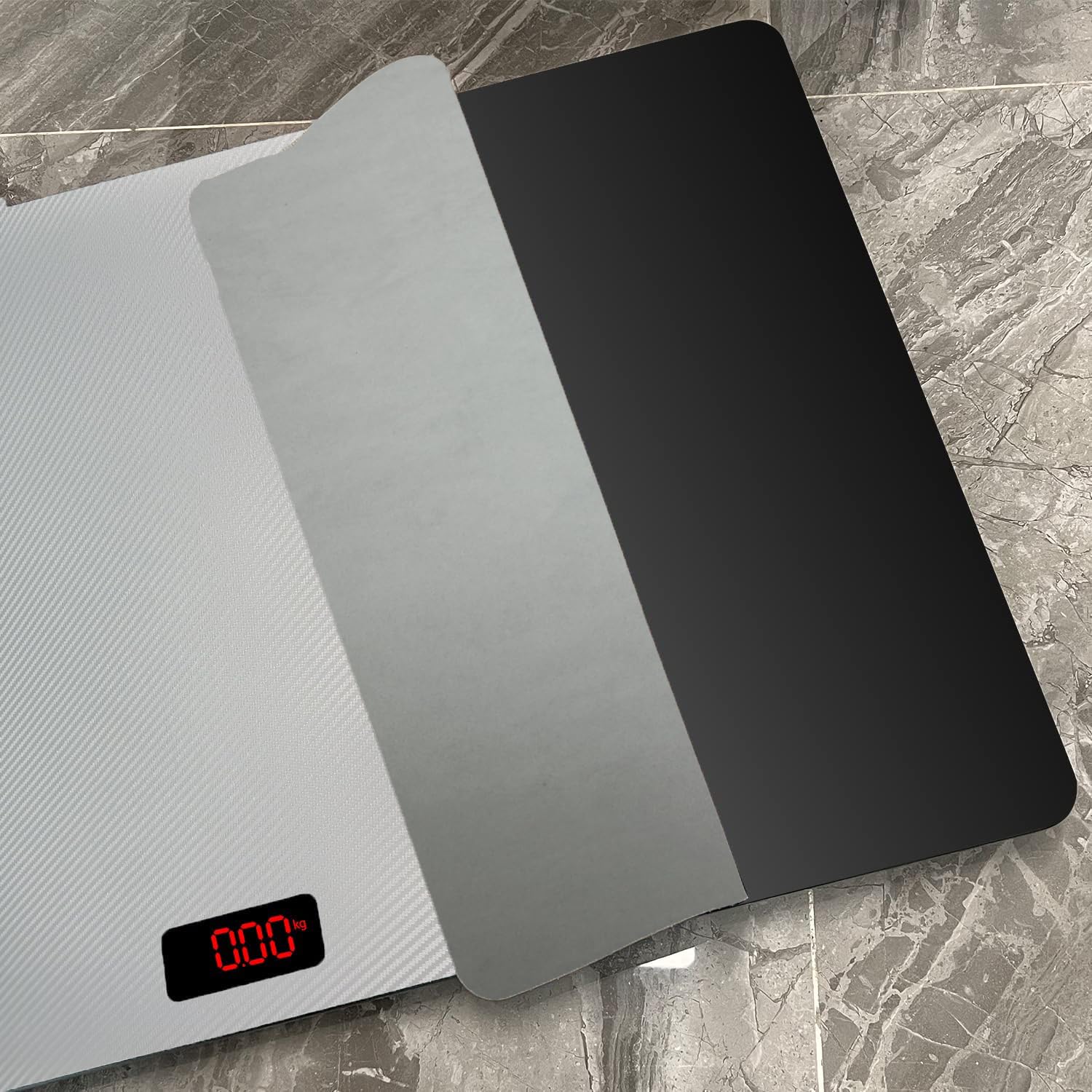 Tierwaage für große Hunde, 80 x 50 cm, 100 kg, 10 g, mit Tara/Halten, Schwarz