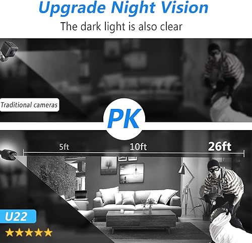 Miniatura 5 de Cámara inalámbrica USB más pequeña, cámara de seguridad WiFi HD1080P para exterioresinteriores, cámara USB portátil, monitor de bebé con visión