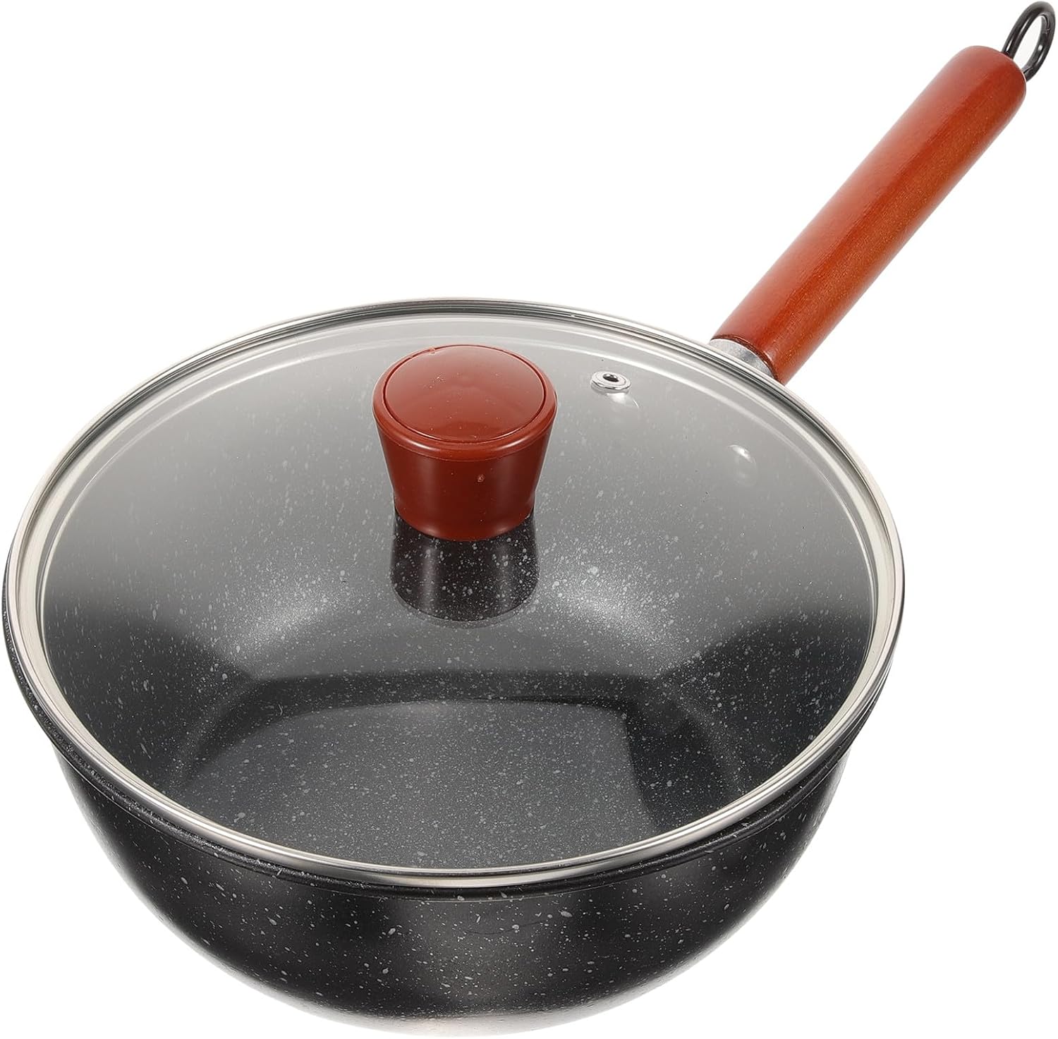 Nonstick Small Saucepan with Lid, Japanese Style Milk Pot for Melting Butter and Cooking, Metal Coating Multipurpose Cooking Pot for Home Kitchen Use