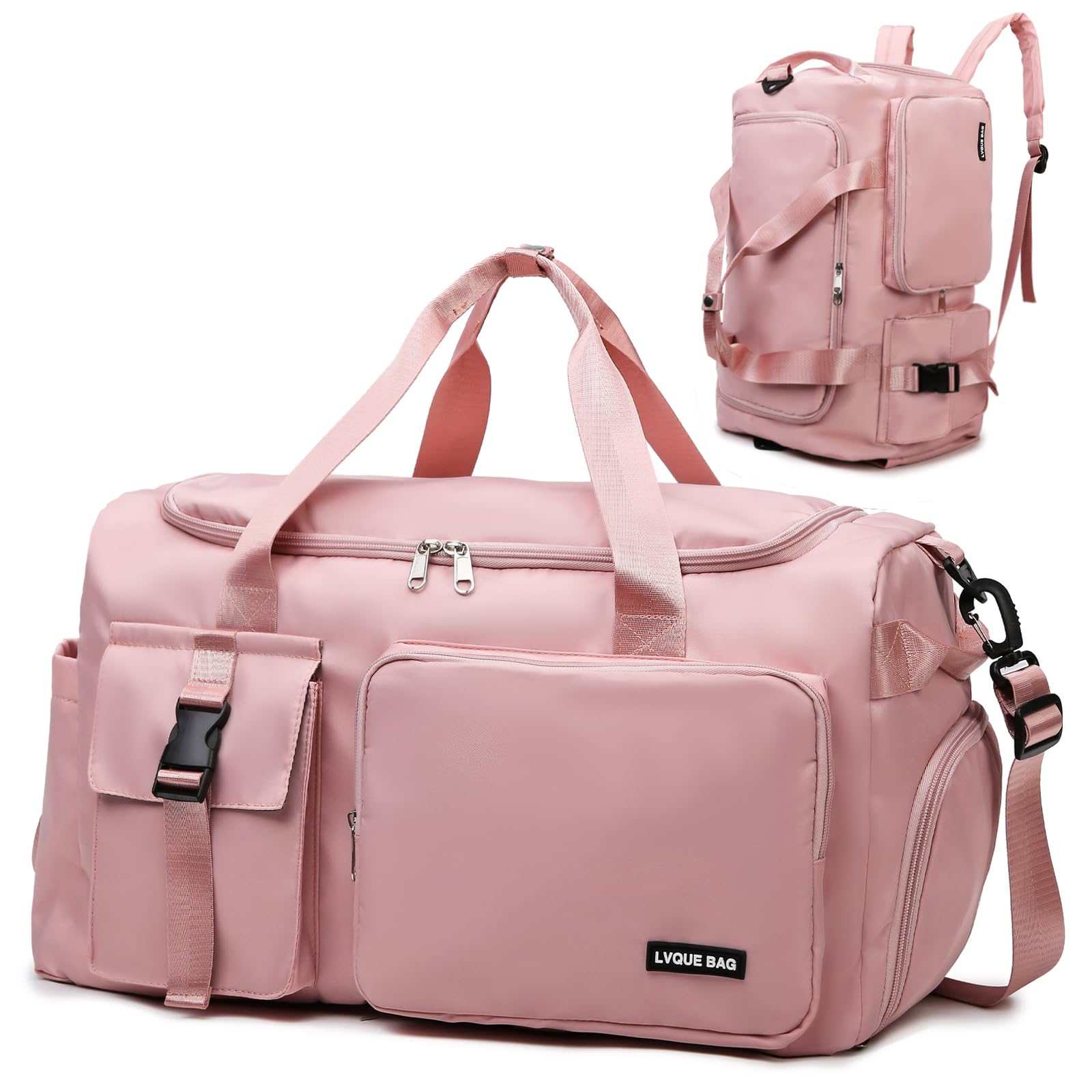 Suweir Borsa Palestra Donna Uomo Borsa Piscina 42L Zaino Palestra con Porta Scarpe e Tasca Umida Impermeabile Borsone Gym Duffel Bag da viaggio, per sport, fitness, il campeggio