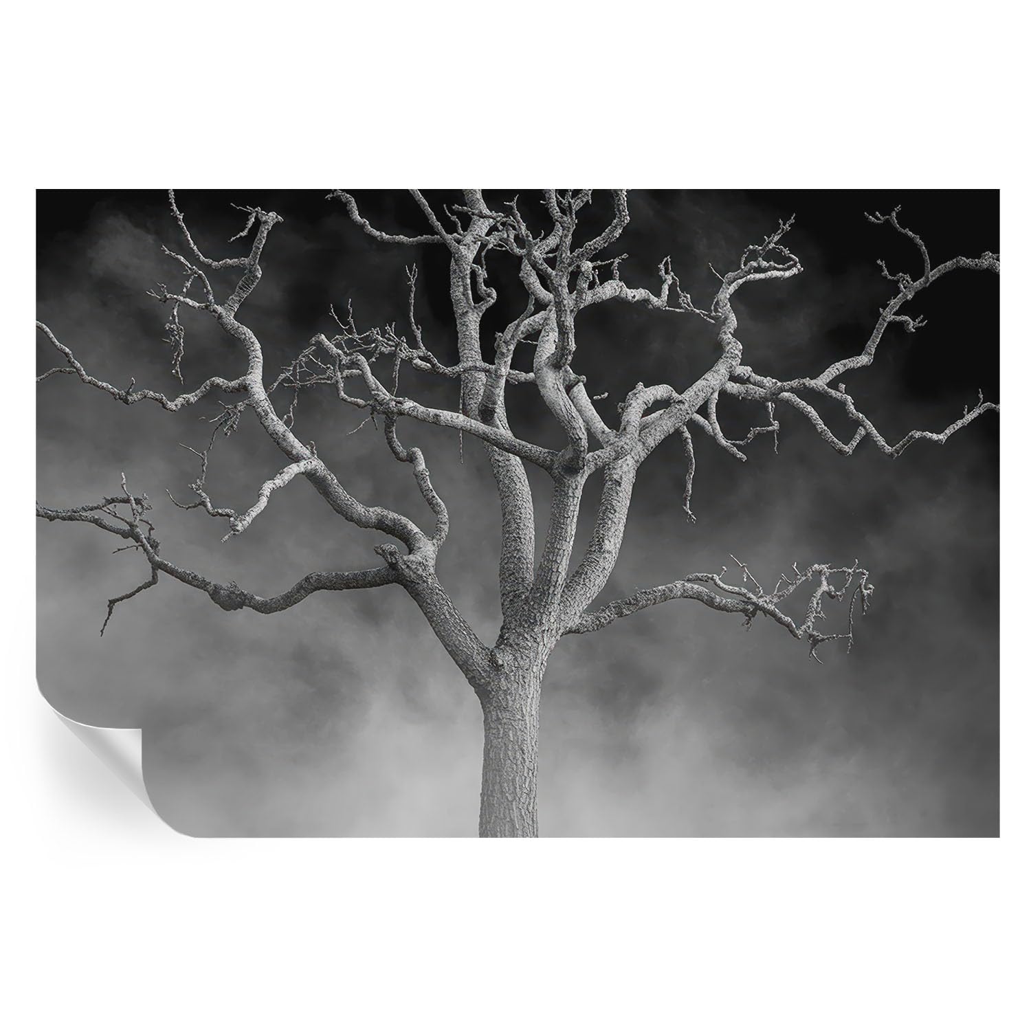 Vinilos de árbol brumoso 104x70 cm para transformar el dormitorio en un espacio de paz natural