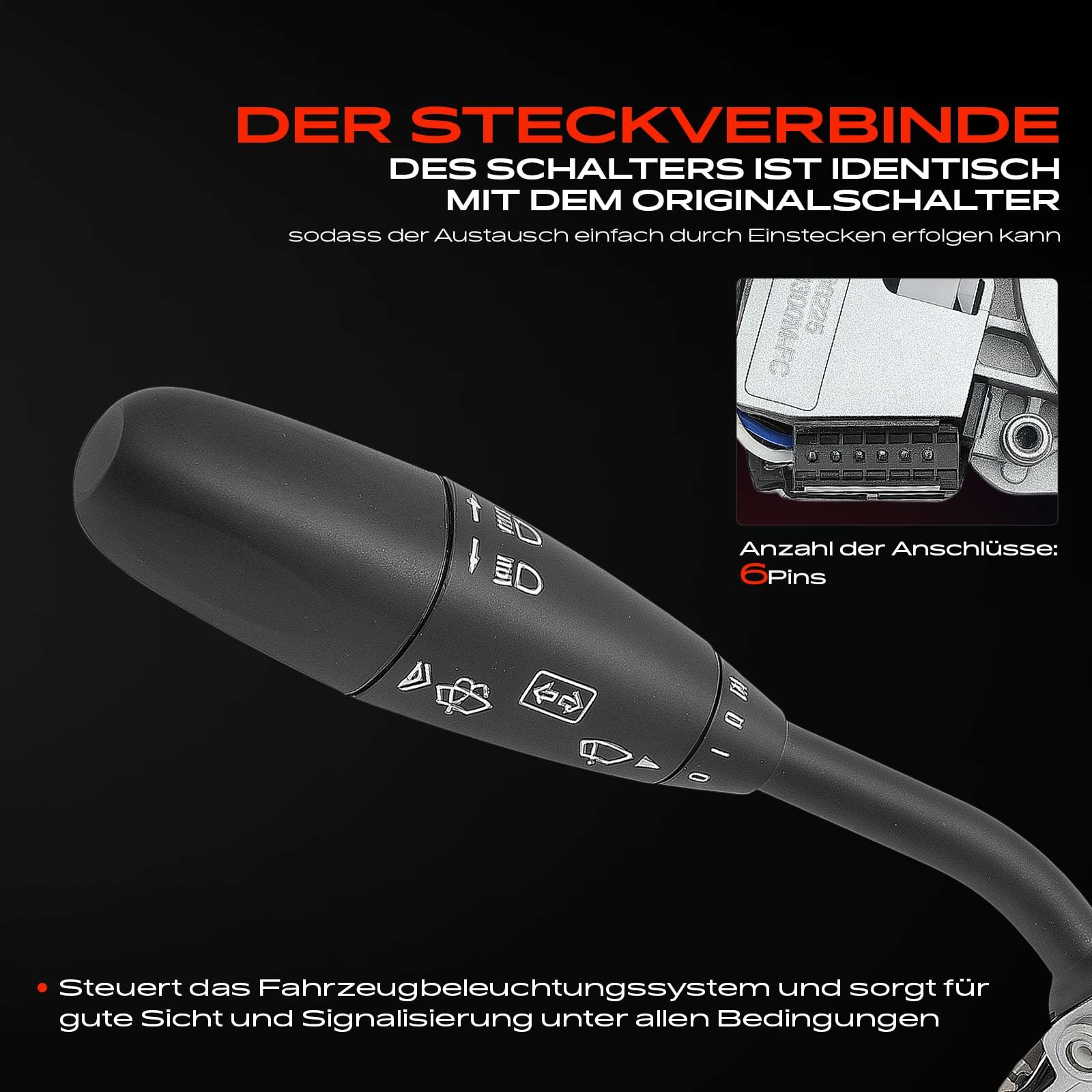Frankberg Kombischalter Lenkstockschalter 6-Polig A2035450110